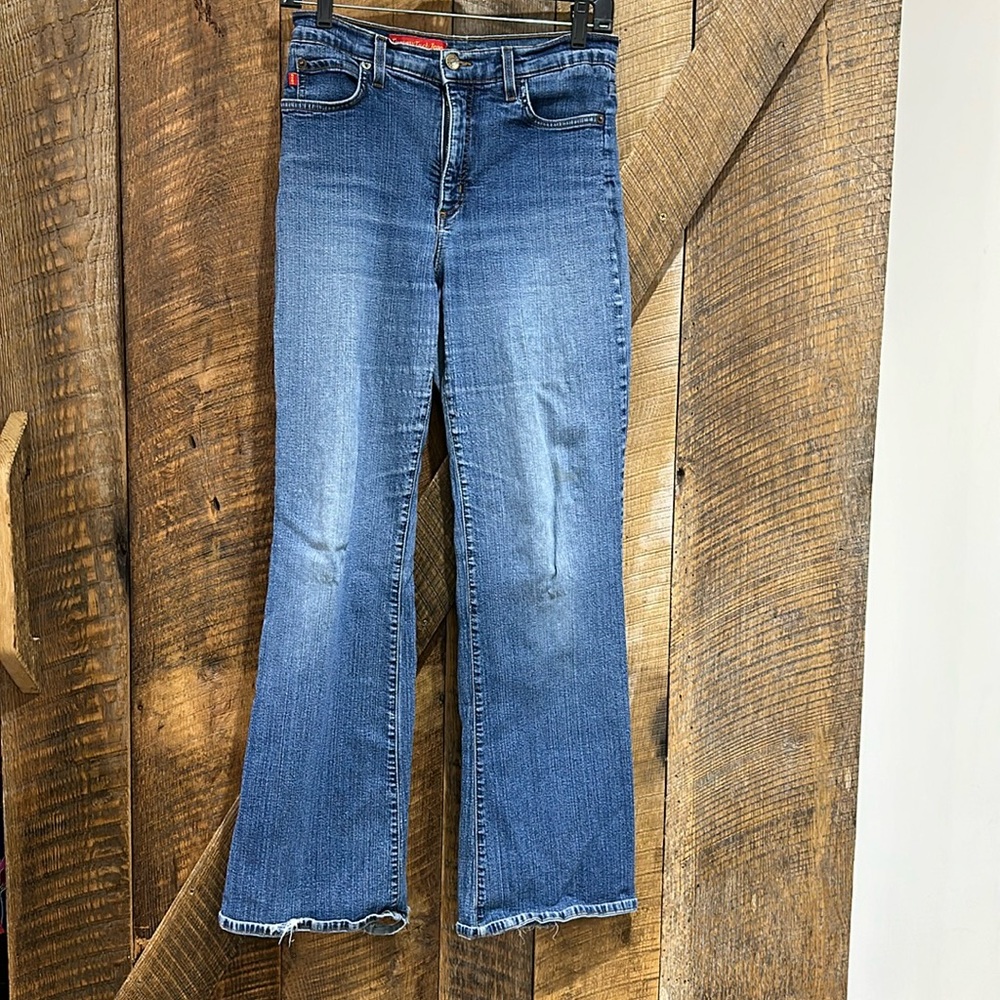 NYDJ Tummy Tuck Women's Jeans Wide Leg Size 6 Mid Rise Medium Wash